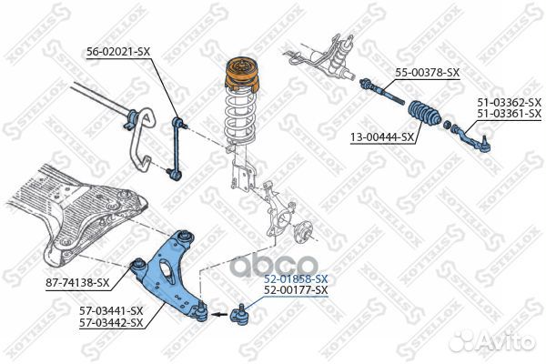 Stellox Шаровая опора 52-01858-SX Stellox