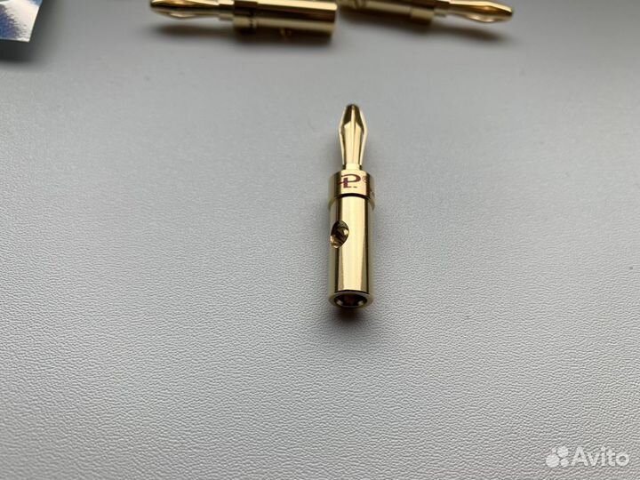 Акустические коннекторы тип банан медь\позолота