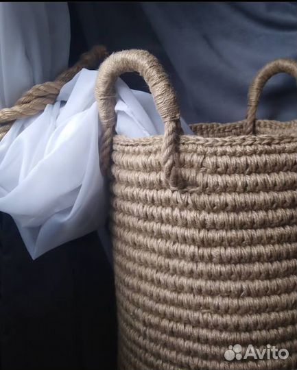 Корзина из джута