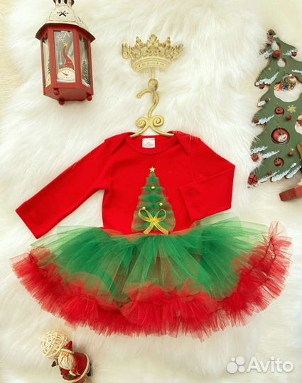 Новогоднее боди для девочки