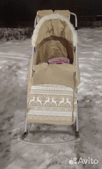 Детские санки коляска
