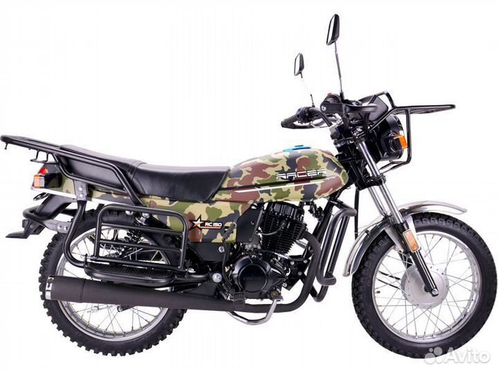 Мотоцикл racer RC150-23A tourist(цвет зелено-черн)