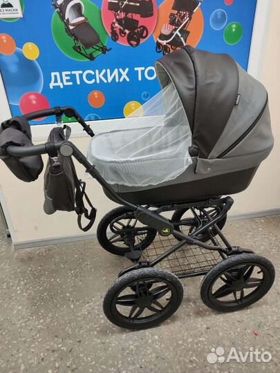 Коляска 2в1 классическая серый