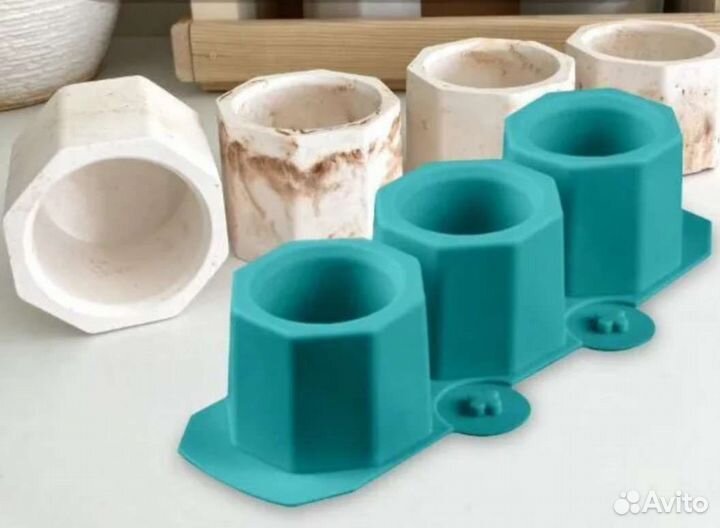Силиконовая форма подсвечник кашпо