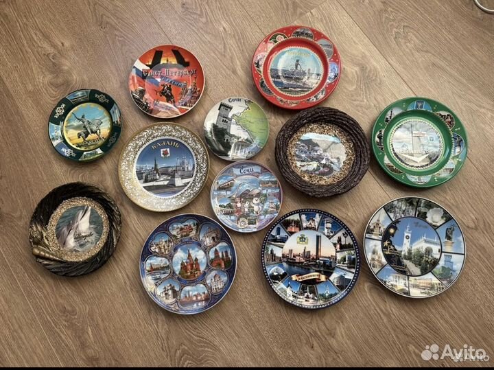 Декоративная настенная тарелка города России