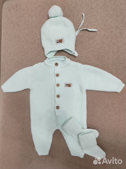 Комплект на выписку для новорожденного осенний