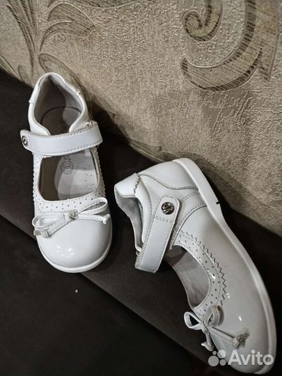 Туфли для девочки белые 28 размер