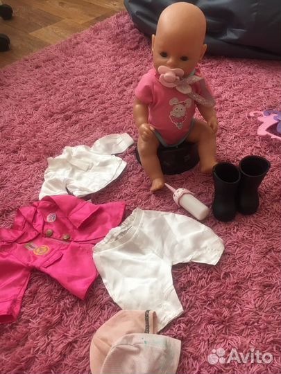 Кукла baby born оригинал и много одежды