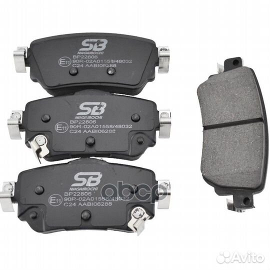 Колодки тормозные дисковые задние BP22806 SB Na