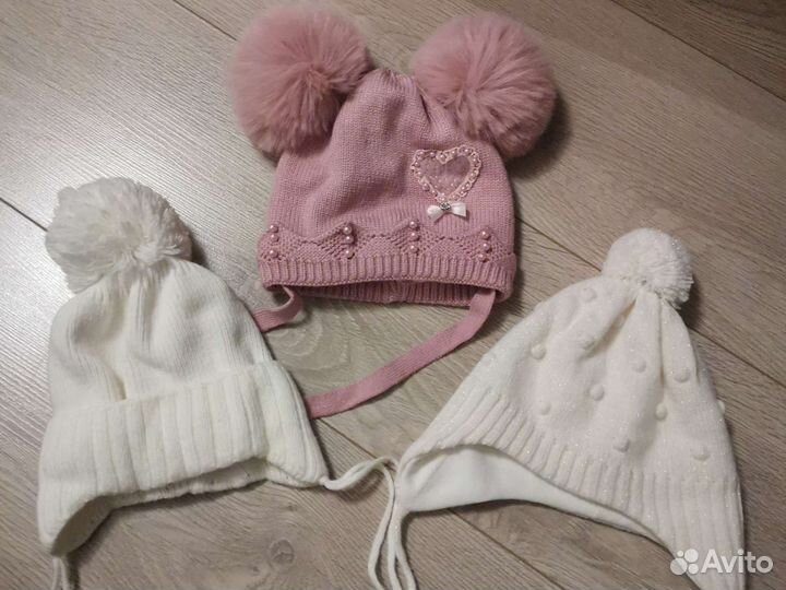 Шапка для девочки 3-6 мес