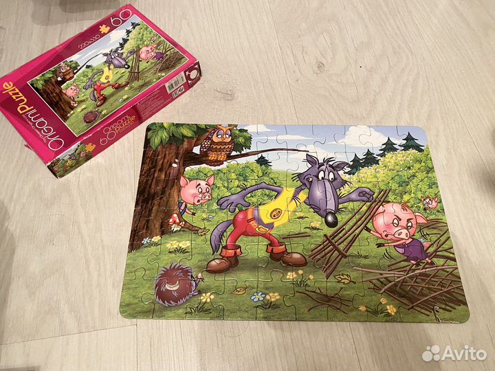 Пазлы Три попосенка на 60 деталей