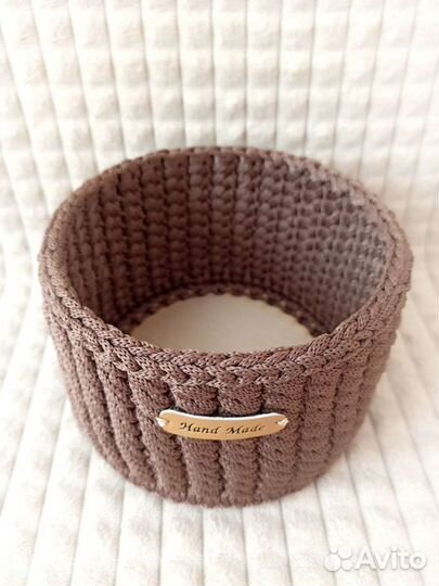 Ручная работа: Корзина для хранения, d 15 см