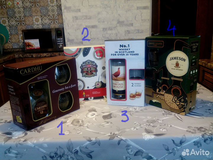 Бутылки в наборах из-под элитного алкоголя