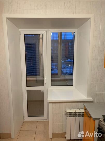 Установка балконного блока