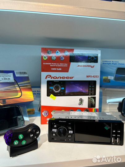 Магнитола однодиновая pioneer.ok 4253 (новая)