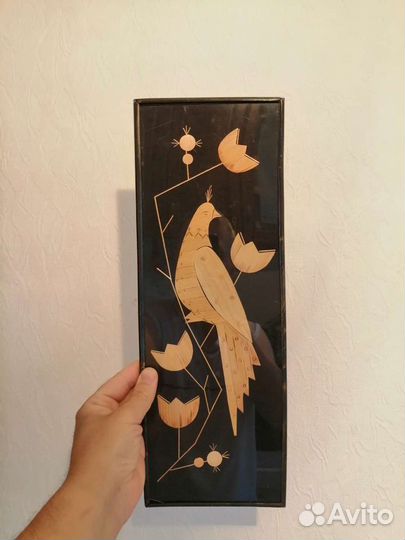 Медное настенное панно, чеканка 18.5х15.5см СССР