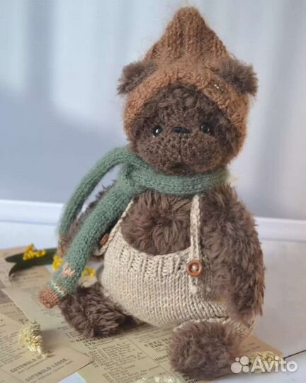 Вязаный мишка тедди под заказ