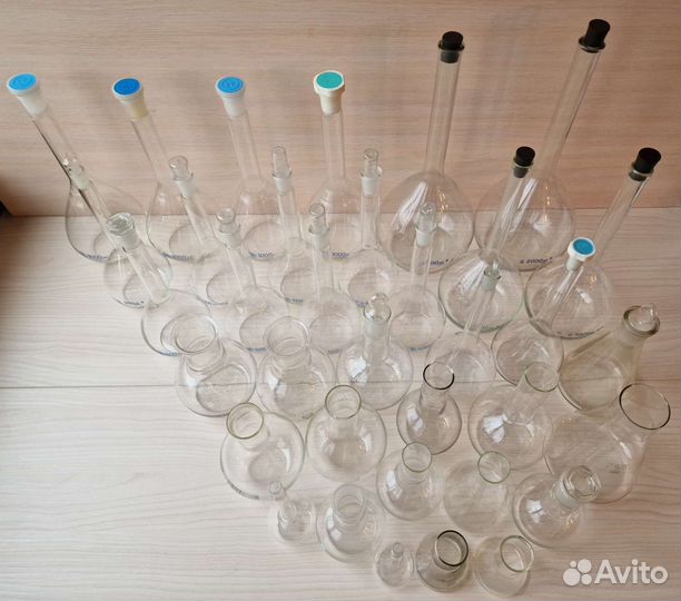 Колбы химические 35 шт одним лотом посуда склянки
