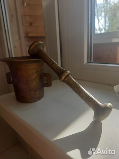 Ступка с пестиком латунь