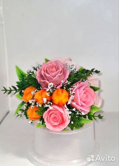 Букет из мыльных роз