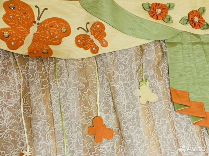 Шторы с ламбрикеном бу