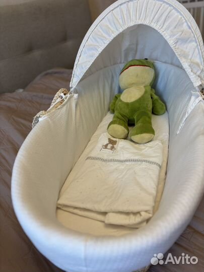 Детская люлька колыбель плетеная Mothercare