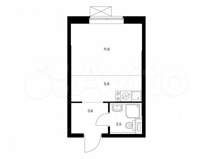 Квартира-студия, 23,6 м², 9/9 эт.