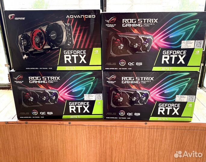 Видеокарта asus 3070 ti rog strix (новая)