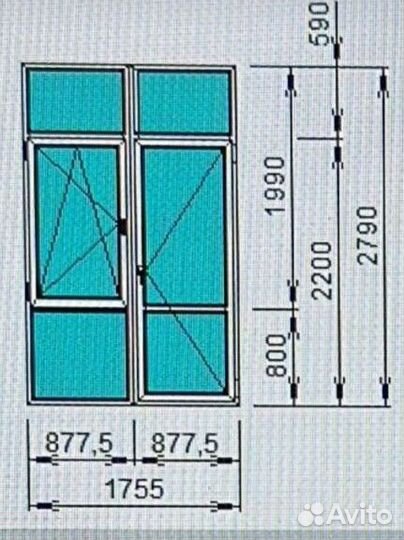 Пластиковые окна и двери бу