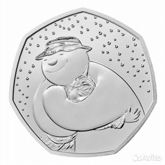 50 пенсов Великобритания 2020-2022 - Снеговик