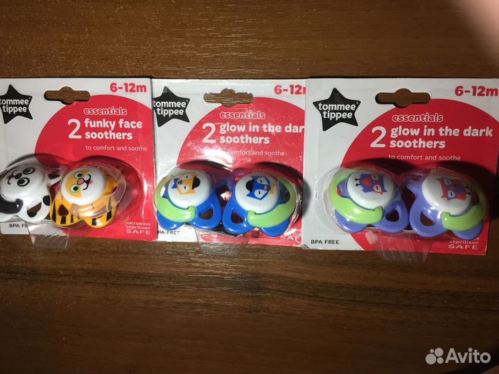 Новые Пустышки NUK и Tommee tippee