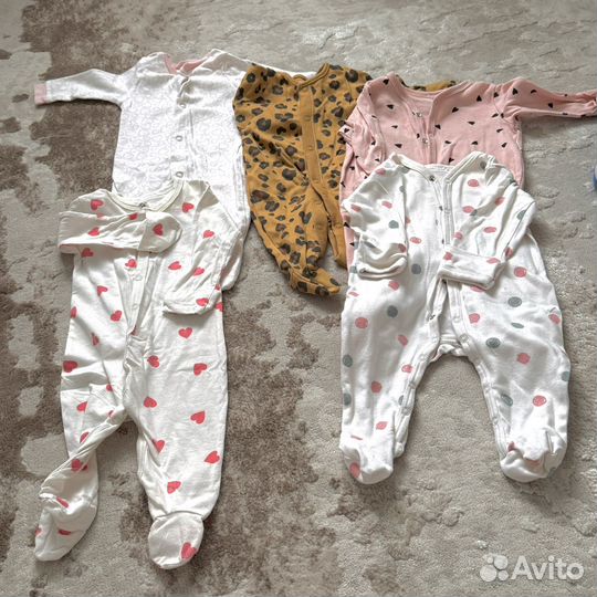 Пакет одежды на девочку 56 62 68