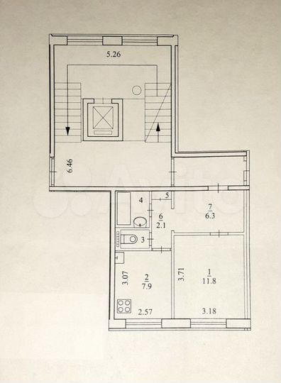 1-к. квартира, 32,2 м², 2/9 эт.