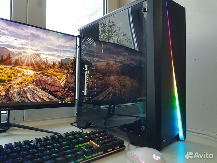 Игровой пк i3-10100/GTX1660Super/32гб/ssd250/HDD10