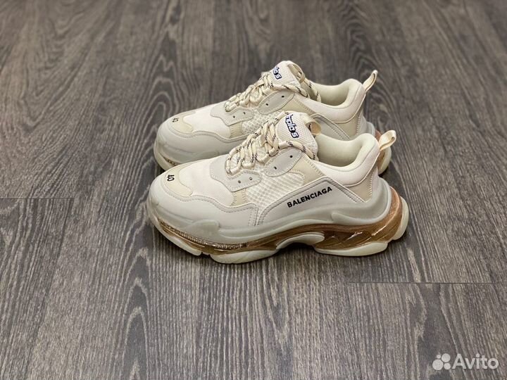 Кроссовки Balenciaga Triple-S Clear Sole Beige