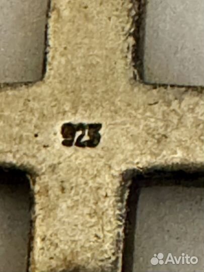 Крест серебряный женский Италия винтаж