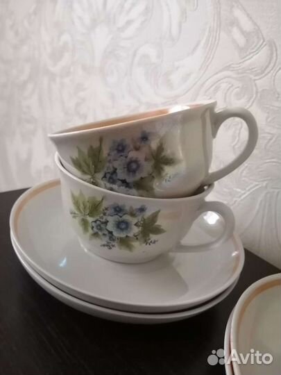 Сервиз чайный СССР новый в упаковке Песочное