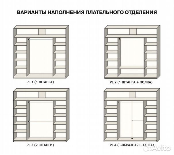 Шкаф купе трехдверный soft