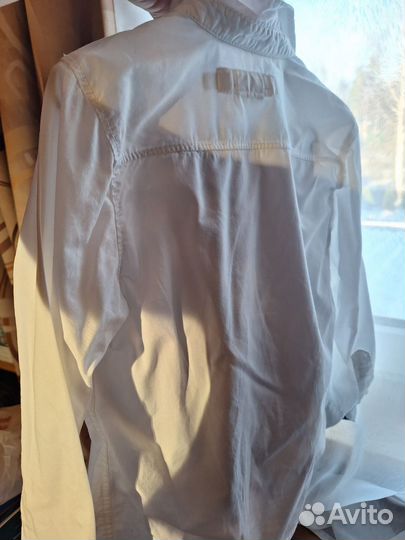 Рубашки hm синяя 98, белая 116