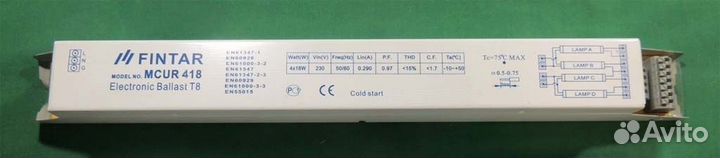 Эпра, электронный балласт, Fintar, 4х18