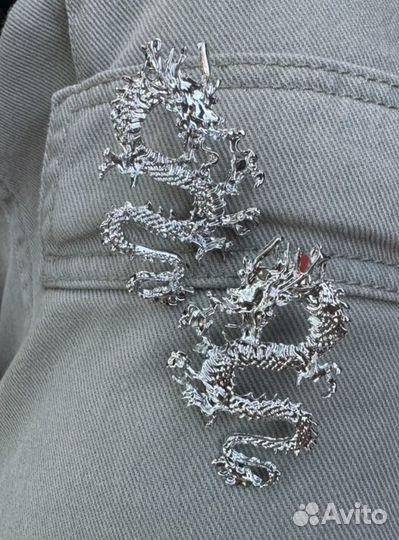 Серьги драконы серебро