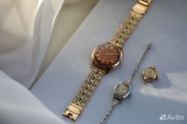 Часы СССР, золото, платина. Мужские и женские