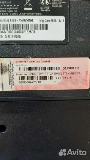 Ноутбук emachines E728