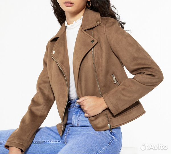 Куртка косуха Piazza Italia (коричневая M)