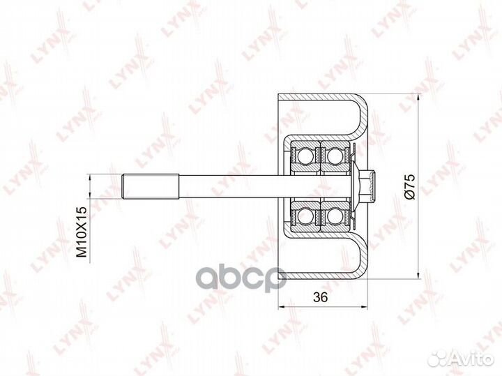 Ролик обводной приводного ремня PB7026 lynxauto