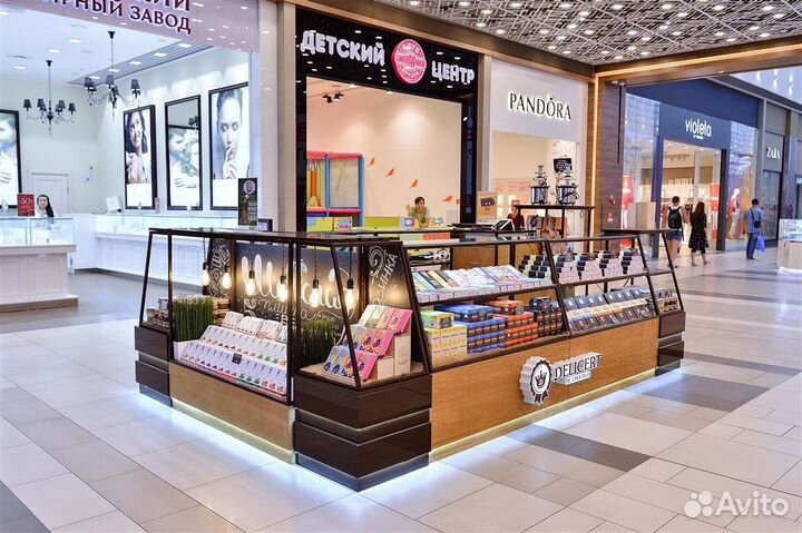 Торговый островок в ТЦ, изготовление островков