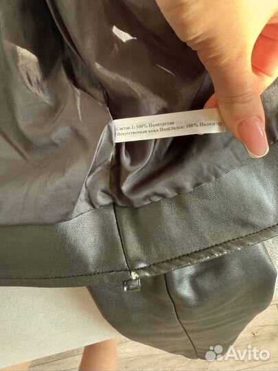 Кожаная куртка косуха женская