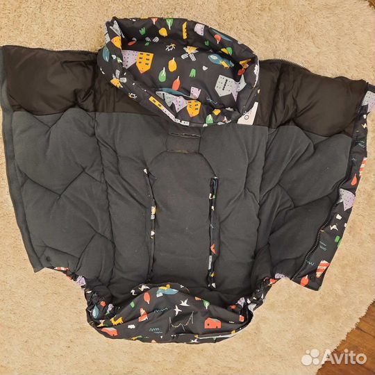 Зимний чехол на коляску с рукавицами