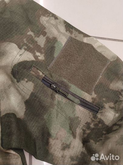 Демисезонная флисовая куртка рип стоп мох