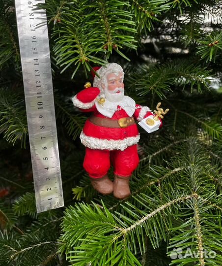 Ватная елочная игрушка ручной работы